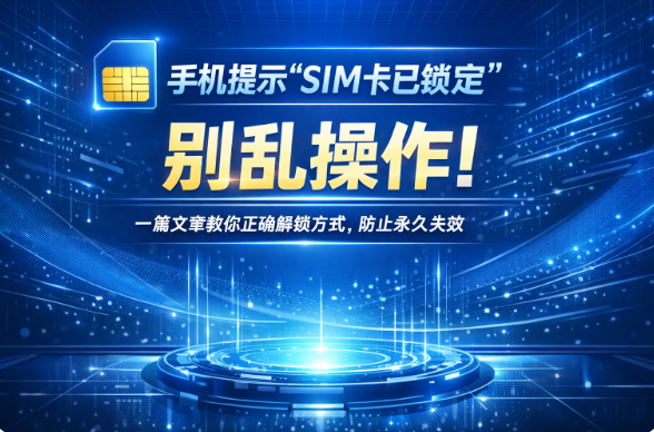 手机提示“SIM 卡已锁定”，是坏了吗？真相在这里
