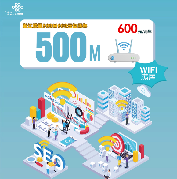 浙江联通500M宽带来了!600元两年包干,装机师傅上门搞定