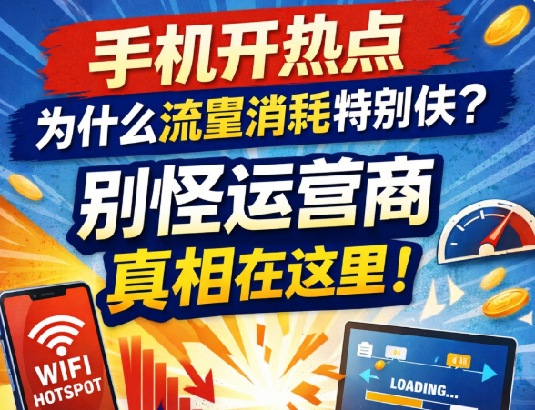 用手机开热点太费流量？真正原因曝光，这些设置赶紧关掉