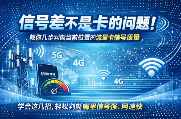 信号差不是卡的问题！教你几步判断当前位置的流量卡信号质量