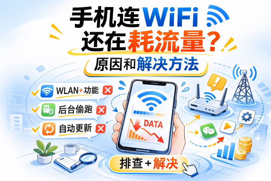 为什么连上WiFi还在掉流量？手机“偷跑流量”的真相来了