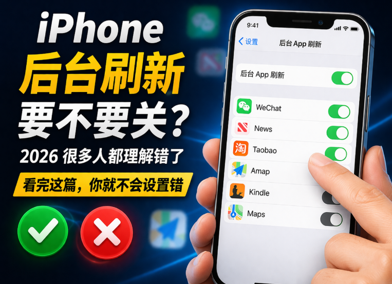 iPhone后台刷新要不要关？2026很多人都理解错了