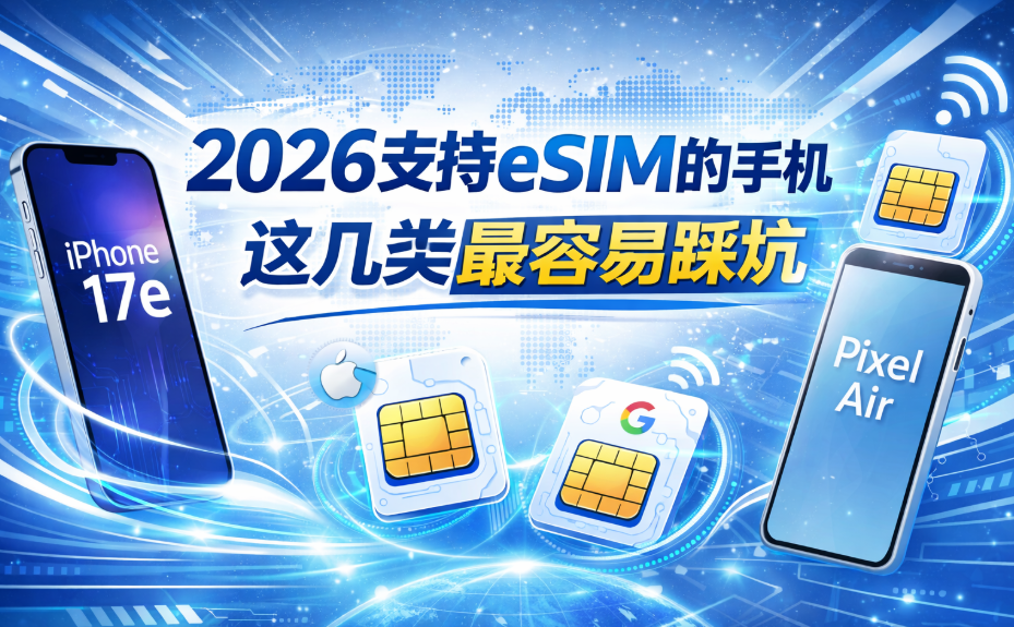 2026支持eSIM的手机清单，这几类最容易踩坑